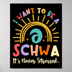 Poster Eu Quero Ser Um Schwa Nunca É Estressado Ciência O