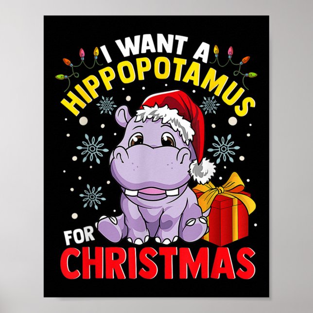 Poster Eu Quero Um Hipopótamo Para O Natal (Frente)