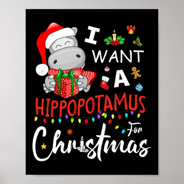 Poster Eu Quero Um Hippopotamus Para Papais noeis De Pija (Frente)