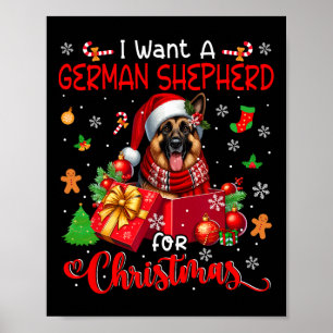 Poster Eu Quero Uma German shepherd Para Papais noeis De