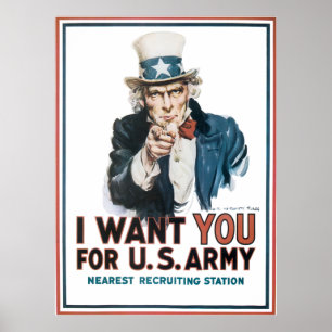 Poster Eu quero você para o Exército dos Estados Unidos