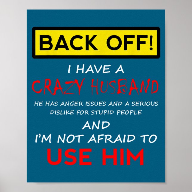 Poster Eu Recuo Marido Louco Esposa (Frente)