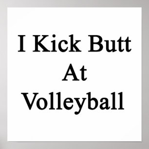 Pôster Eu retrocedo o bumbum no voleibol
