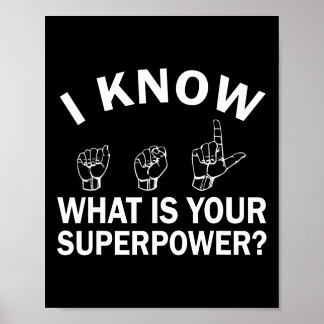Poster Eu sei como é o seu sinal de consciência de superp (Frente)