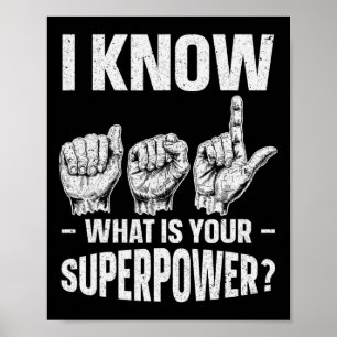 Poster Eu sei como é o seu sinal de consciência de superp