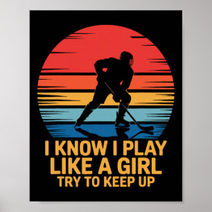 Poster Eu Sei Que Eu Jogo Como Uma Garota Tente Acompanha