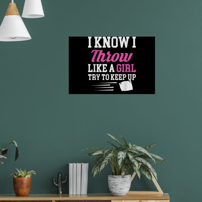 Poster Eu Sei Que Eu Jogo Como Uma Garota Tente Acompanha (Sala de Estar 1)
