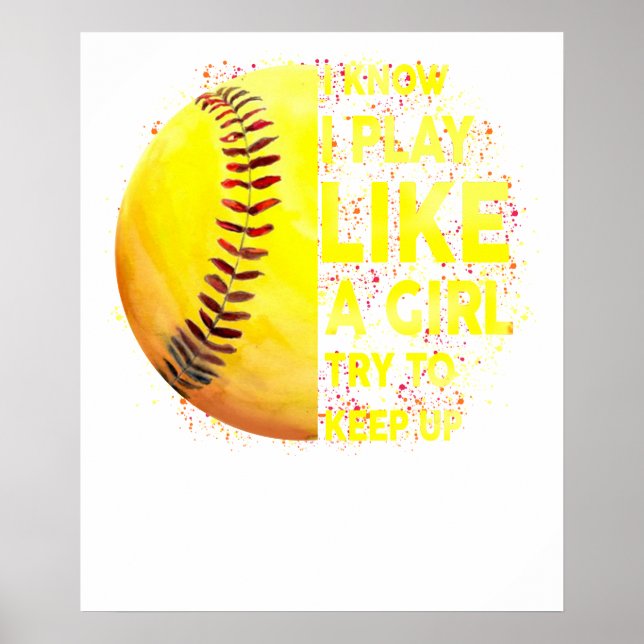 Poster eu sei que eu jogo como uma menina tente acompanha (Frente)