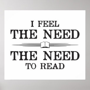 Pôster Eu sinto a necessidade de ler