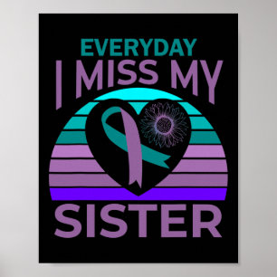 Poster Eu Sinto Falta Da Minha Irmã Cardíaca Fita Sensaçã