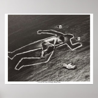 Poster Eu sinto falta do meu desenho de carvão Pai de Rac