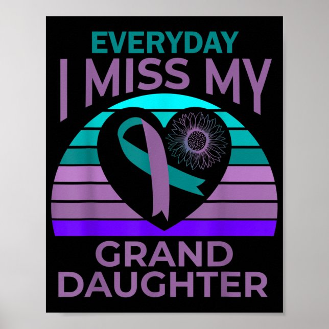 Poster Eu Sinto Saudades Da Minha Netos Coração Conscient (Frente)