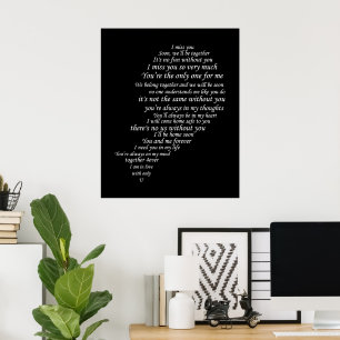 Poster Eu Sinto Saudades Texto, também, em Metade do Cora