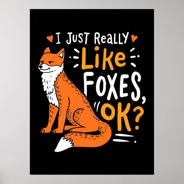 Poster Eu Só Gosto Muito de Raposas (Frente)