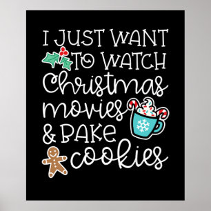 Poster Eu só quero assistir a filmes de natal, assar bis