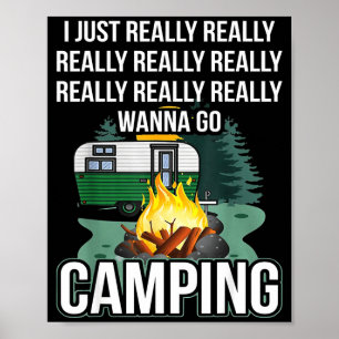 Poster Eu só quero muito muito ir acampar 