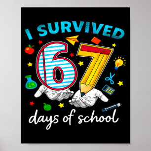Poster Eu Sobrevivi 67º Dia De Escola Seis Sete Crianças