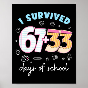 Poster Eu Sobrevivi 67 + 33 100 Dias De Professor Escola