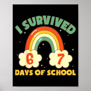Poster Eu Sobrevivi 67 Dias De Escola Piada Engraçada Est