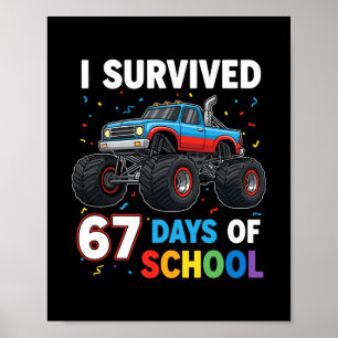 Poster Eu Sobrevivi 67 Dias De Escola Seis Sete Meme Para
