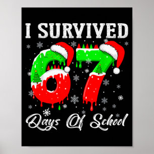 Poster Eu Sobrevivi a 67 Dias de Escola Natal Divertido