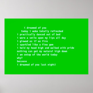 Poster eu sonhei com você