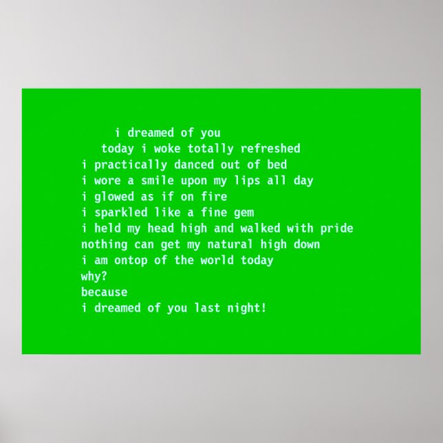 Poster eu sonhei com você (Frente)