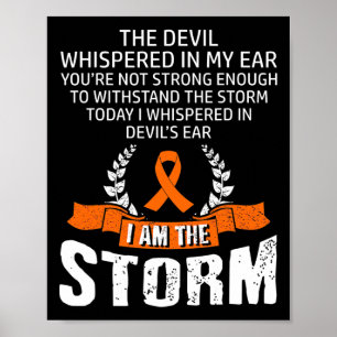 Poster Eu Sou A Consciência Da Leucemia Da Tempestade