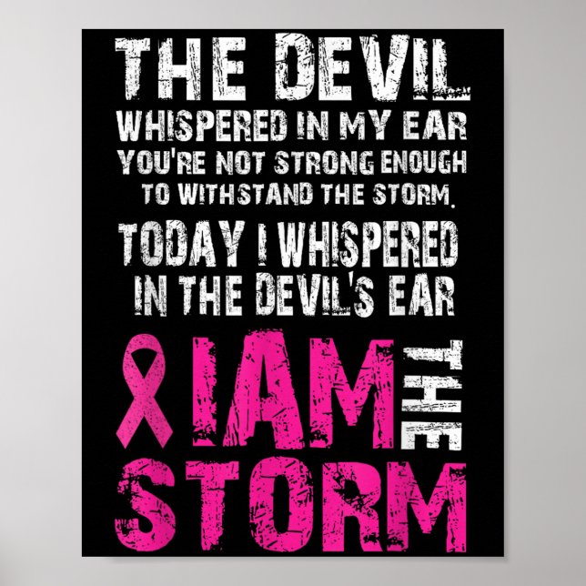 Poster Eu Sou A Consciência Do Cancer De Tempestade (Frente)
