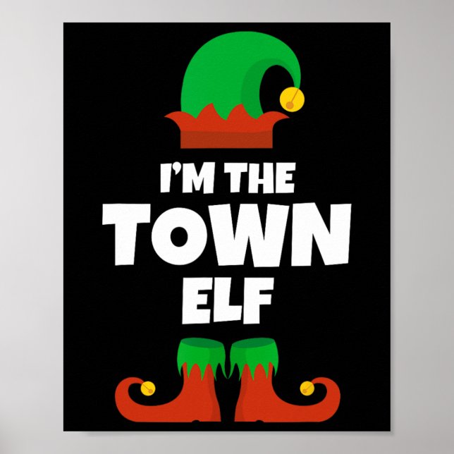 Poster Eu sou a Família Elf da Cidade Pajama Natal Engraç (Frente)