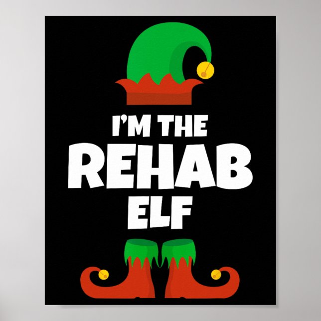 Poster Eu sou a família Rehab Elf Pajama Natal Engraçado  (Frente)