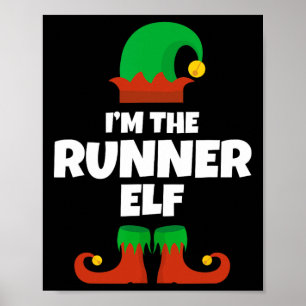 Poster Eu sou a família Runner Elf Pajama Natal Engraçado