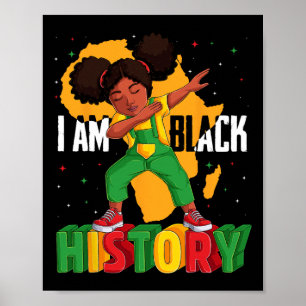 Poster Eu Sou A História Negra Crianças Meninas Mulheres 