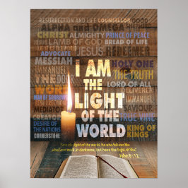 Poster Eu sou a Luz do Mundo - John 8:12