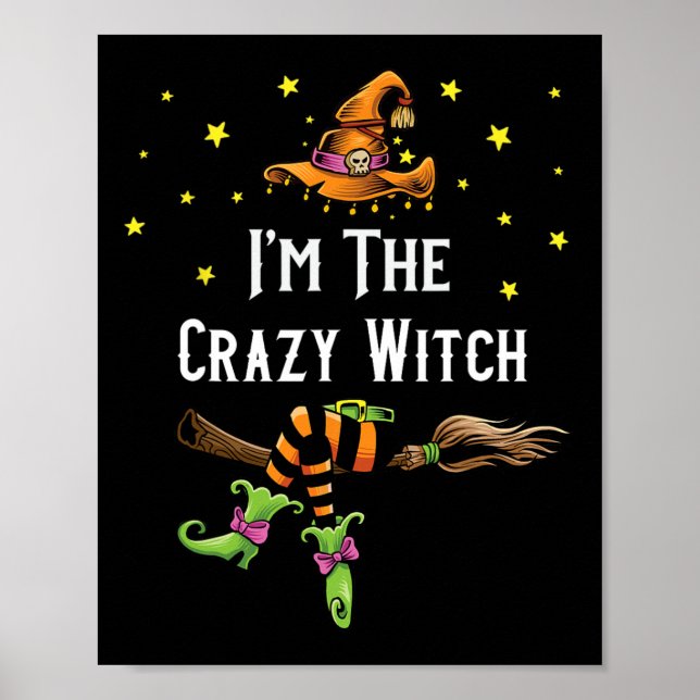 Poster Eu Sou A Maluca Bruxa Correspondente De Halloween  (Frente)