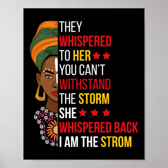 Poster Eu Sou A Tempestade Bhm Orgulhoso African Am (Frente)