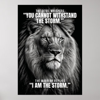 Poster Eu Sou a Tempestade - Citação Inspiradora