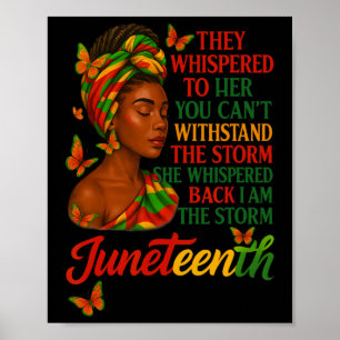 Poster Eu Sou A Tempestade Juneteenth Afro Mulheres Negra