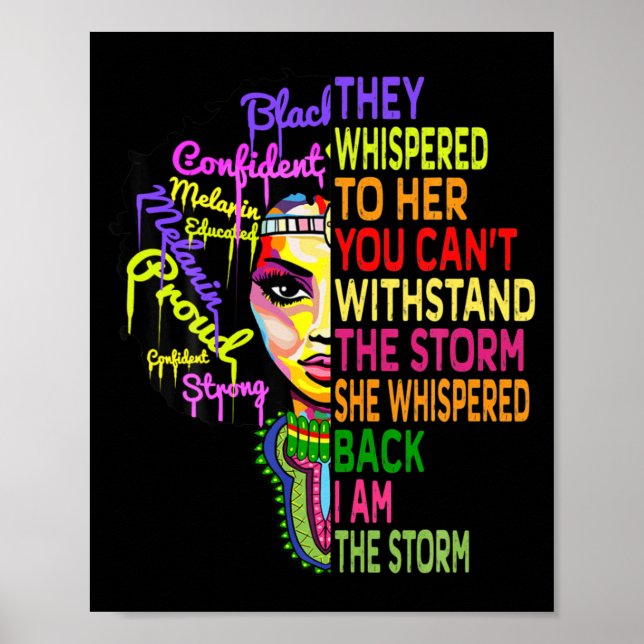 Poster eu sou a tempestade mulheres juneteenth história n (Frente)