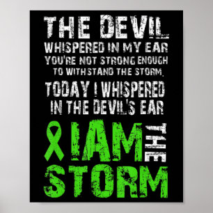Poster Eu Sou A Tempestade Saúde Mental Consciência Verde