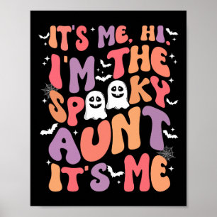 Poster Eu Sou A Tia Louca Que Sou Eu Retro Halloween Gh