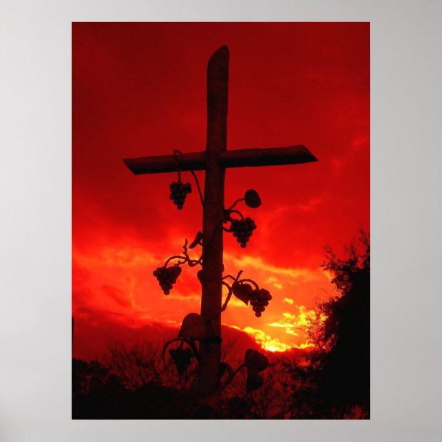 Pôster Eu sou a videira, você é a ramificação através da  (Frente)