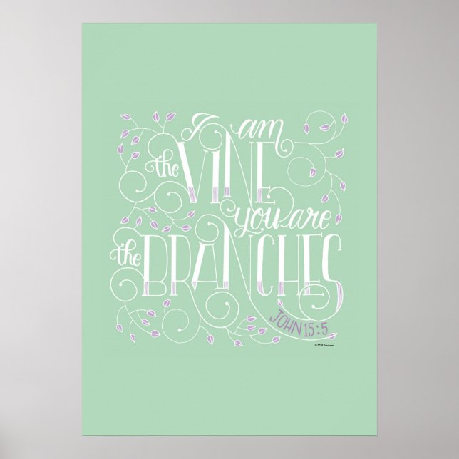 Pôster Eu sou a Vinha. Vocês São os Branches. (Frente)