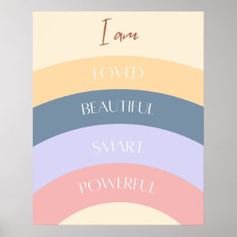 Poster Eu Sou Afirmações Positivas Poderosas Cartaz