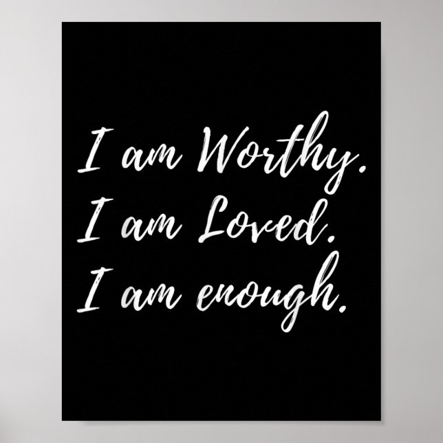 Poster Eu Sou Amado E Suficientemente Faith Christian Cot (Frente)