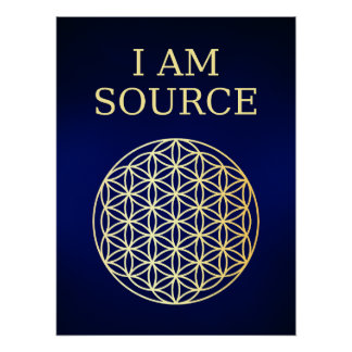 Pôster Eu Sou Arte de Parede de Geometria Sagrada da Font