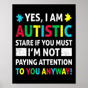 Poster Eu Sou Autista Diversão Autismo Consciência Aceita