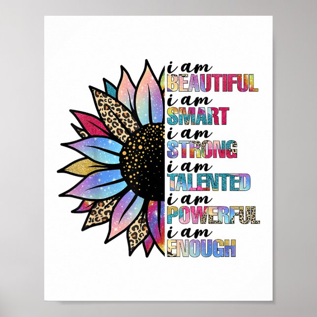 Poster Eu sou bonita sou inteligente sou forte Leopard Su (Frente)