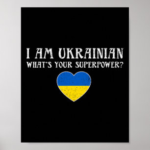 Poster Eu Sou Camisa Ucraniana Eu Apoio A Ucrânia Paz Fl