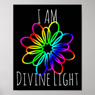Poster Eu Sou Camiseta Regalo de Meditação de Ioga Luz Di